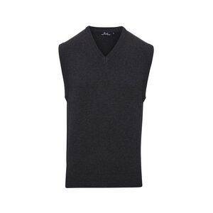 Premier Mens Knitted Sleeveless Sweater Vest / Charcoal